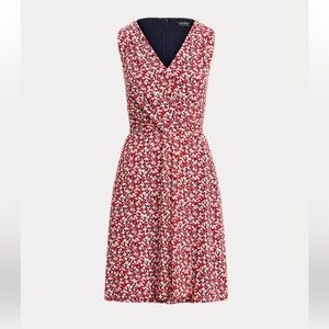 Lauren Ralph Lauren Black Label  Multicolor Floral Crepe Sleeveless Dress 6P